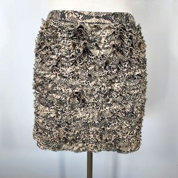 MICHAEL Michael Kors Womens size 12 Snake Print Tiered Ruffled Skirt NWT - Picture 2 of 11